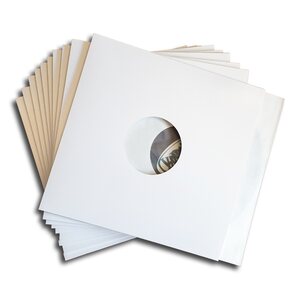 LP Cover center hole white deluxe 25kpl